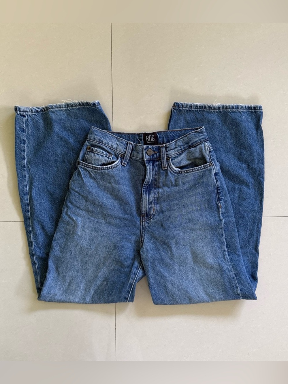 BDG Urban Outfitters Wide Leg Medium Blue Jeans